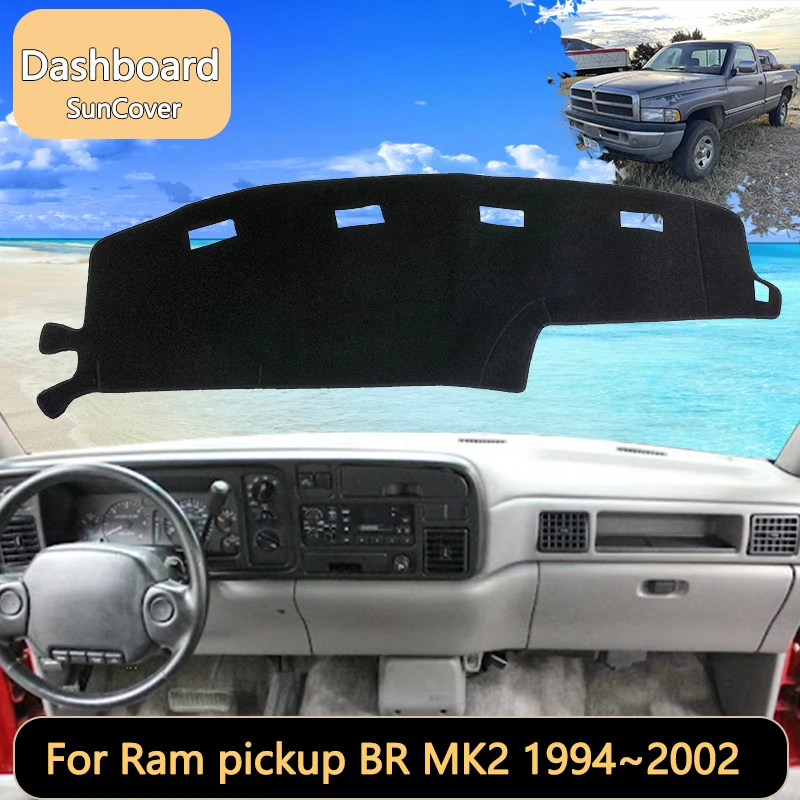 For Ram pickup BR BE 1500 2500 3500 MK2 2th 1994~2002 1995 1996 Car Dashboard Cover Mat SunShade Pads Interior Carpet  Anti-Slip