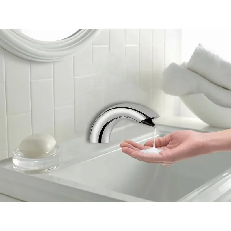 Touchless USB Rechargeable Soap Dispenser with Brass Body Adjustable Volume for Kitchen & Bathroom Sink Hygiene