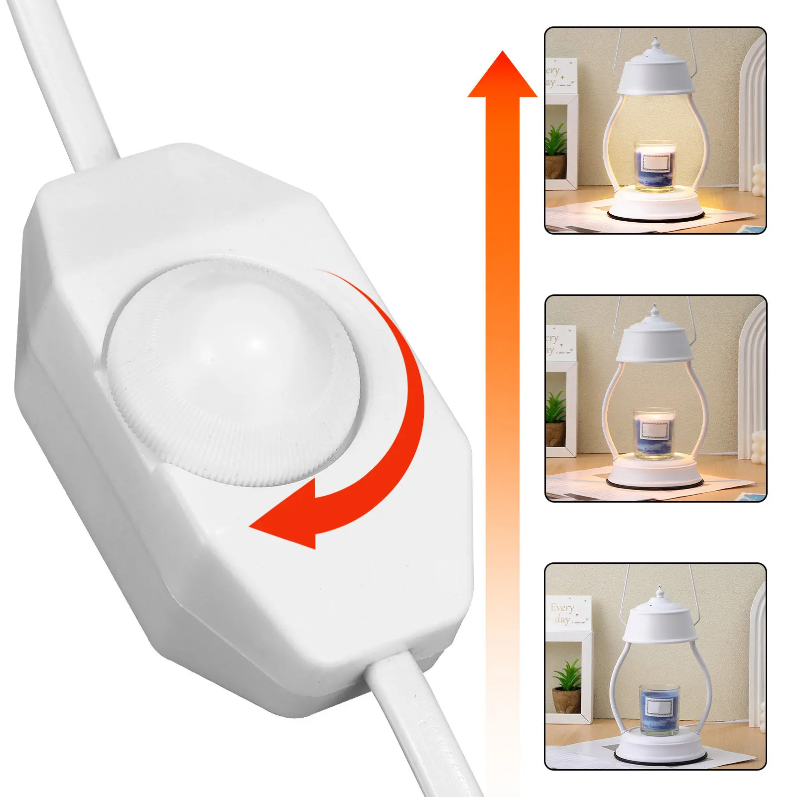

Настольная лампа-обогреватель в винтажном стиле с регулировкой яркости и таймером, держатель для ароматерапии, для дома и офиса, вилка стандарта США