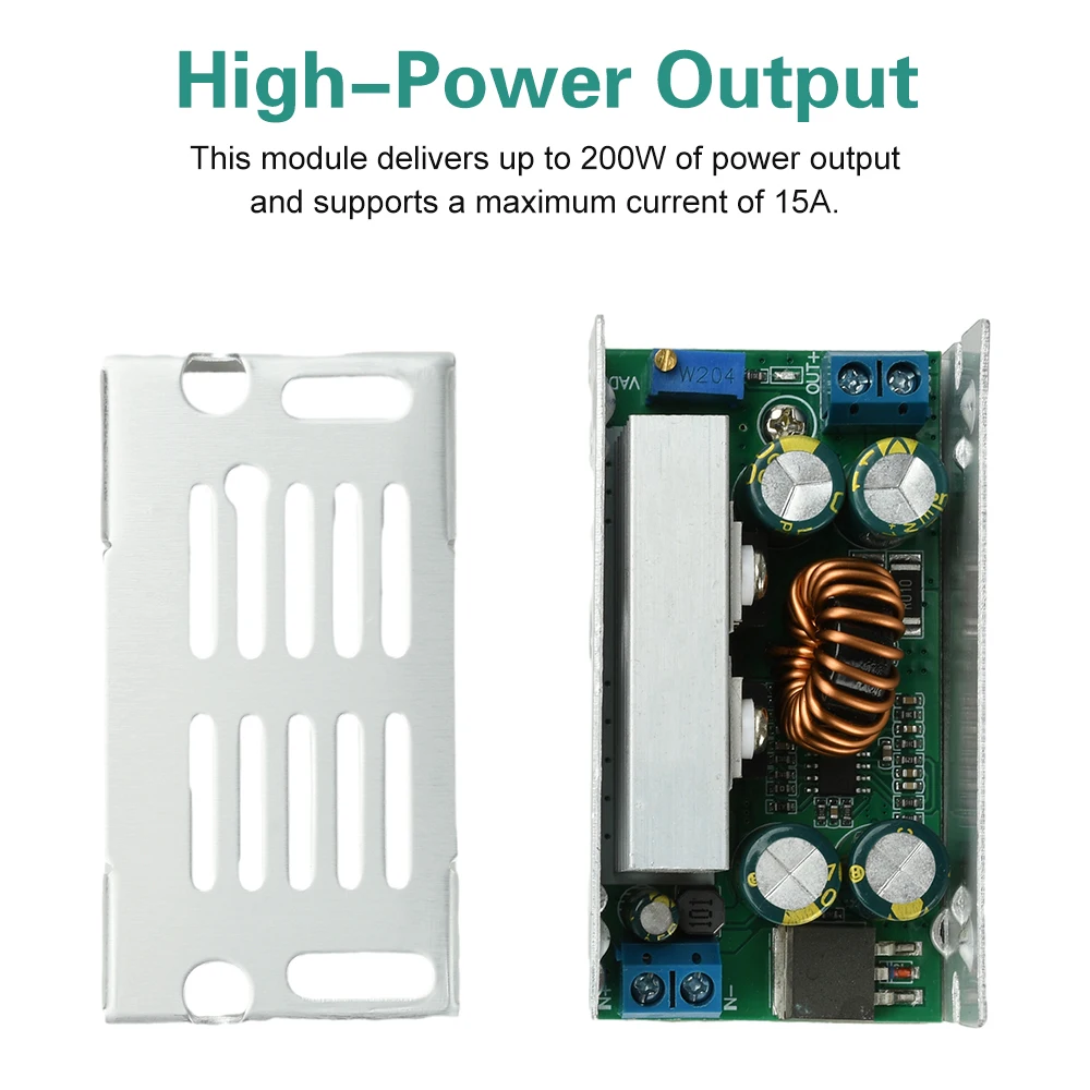 Buck Converter 200W 15A DC-DC 8-55V Turn To 1-36V DC-DC Step-Down Power Module Work 180KHz