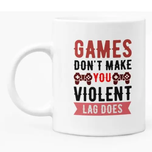 

Gamers Mug 11oz White Ceramic Coffee / Tea Mug Gift For Gamer