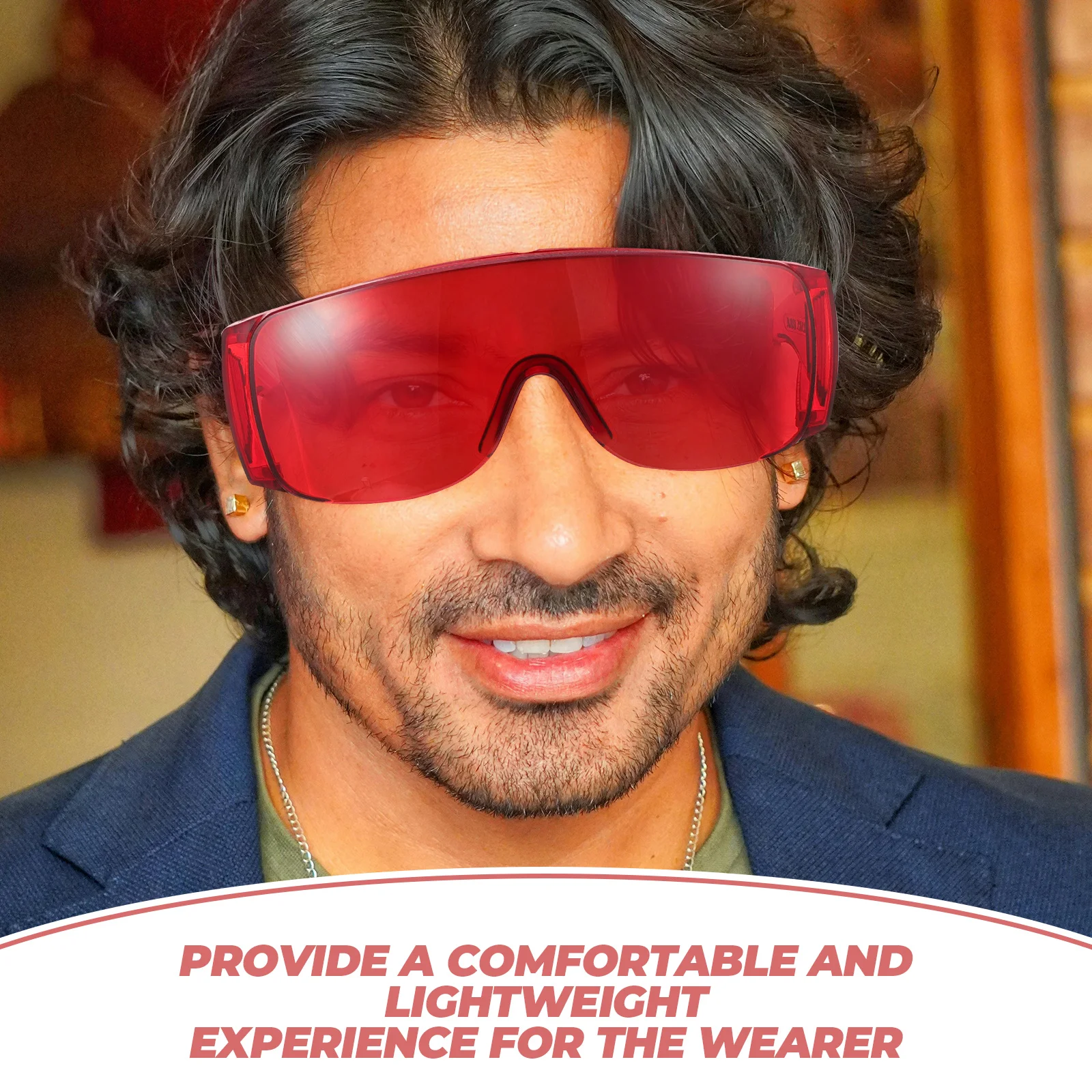 

Safety Goggles Protective Eyewear Glasses Windproof Splash Resistant Clear Lens Comfortable Lightweight Design Long