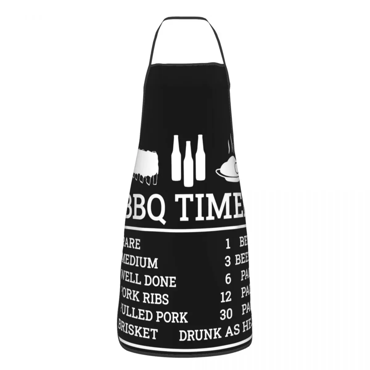 BBQ Timer, Beef And Beer,Brisket Barbecue Lover Aprons Chef Cooking Baking Tablier Waterproof Bib Kitchen Cleaning Pinafore