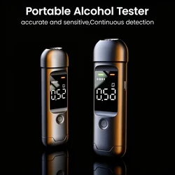 Non Contact Alcohol Detector, Portable Breathalyzer, Lithium-ion Battery, For work, Personal, Driver, and Home Use