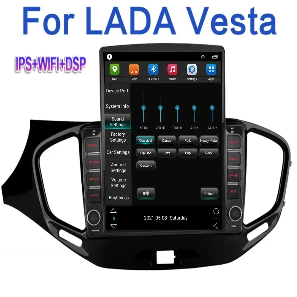 Para Tesla Style 2Din Android13 Radio de coche para LADA Vesta tesla still Cross Sport 2015 + reproductor de vídeo Multimedia GPS estéreo Carplay