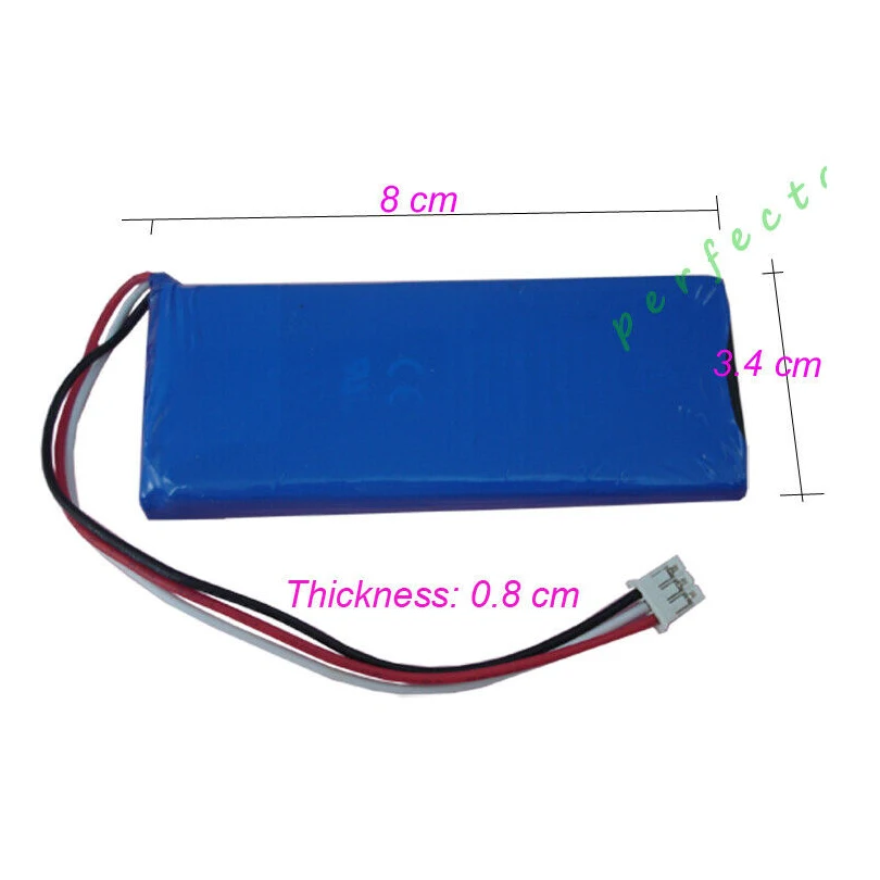 XINJ 7.4V 2840 mAh Li-Polymer Li Lithium Lipo Battery Cell 803480 JST-PH 3Pin 2.0mm For MID ipod Portable DVD Tablet PC DIY