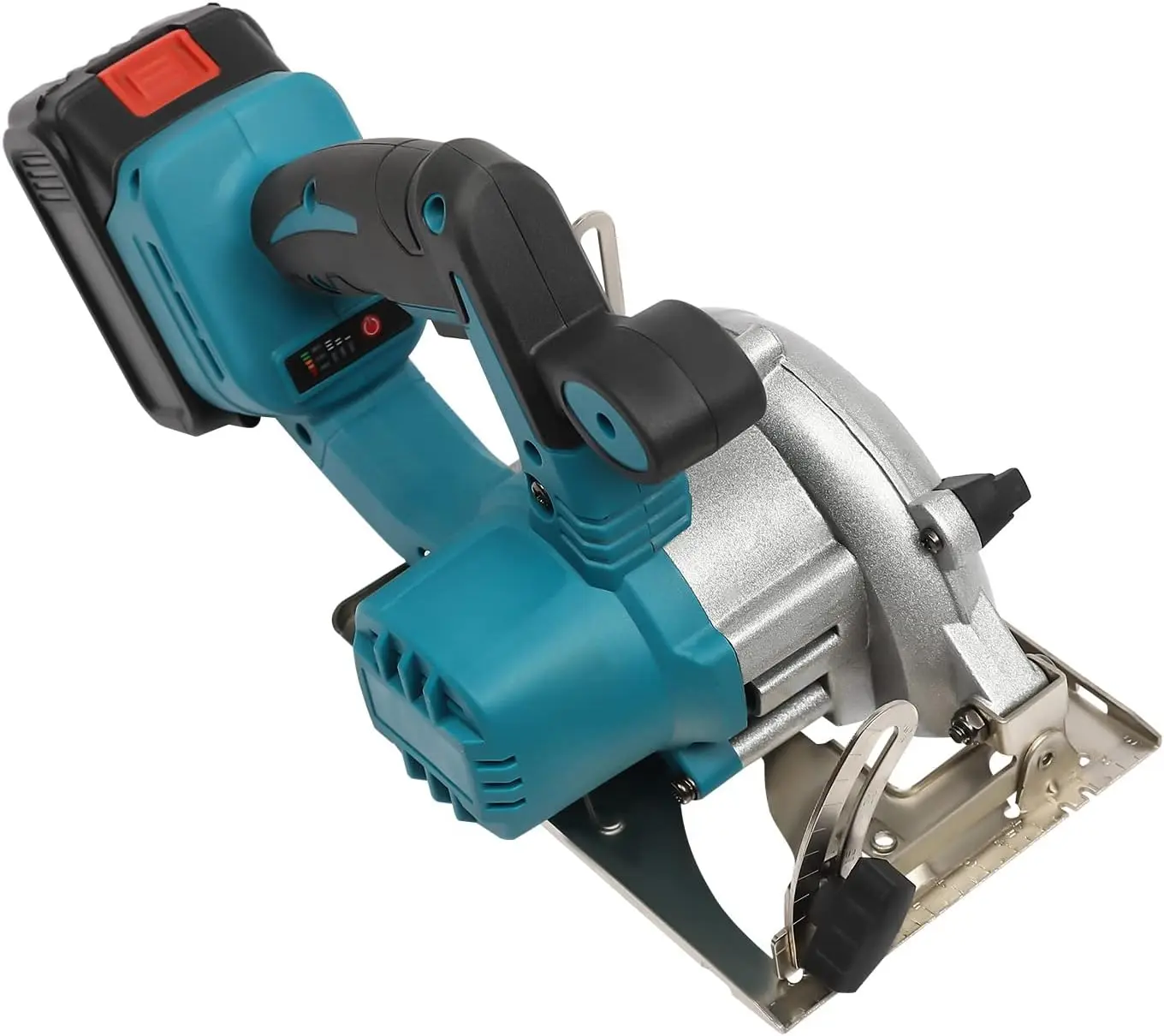 Cordless Electric Circular Saw With 4.0ah Battery, 4000rpm, 0-45° Bevel Cutting, 125mm/4.9