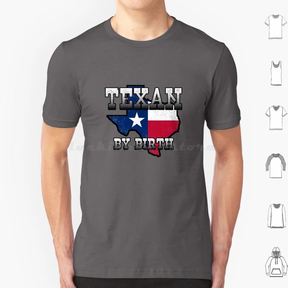 Texan By Birth T Shirt Cotton Men Women DIY Print Texas Locked And Loaded Wulfdesigns Wulf Designs