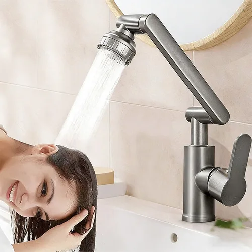 Imagen 2 del producto Grifo Universal Giratorio con Brazo Robótico para Cocina y Baño, Agua Fría y Caliente, para Lavabo