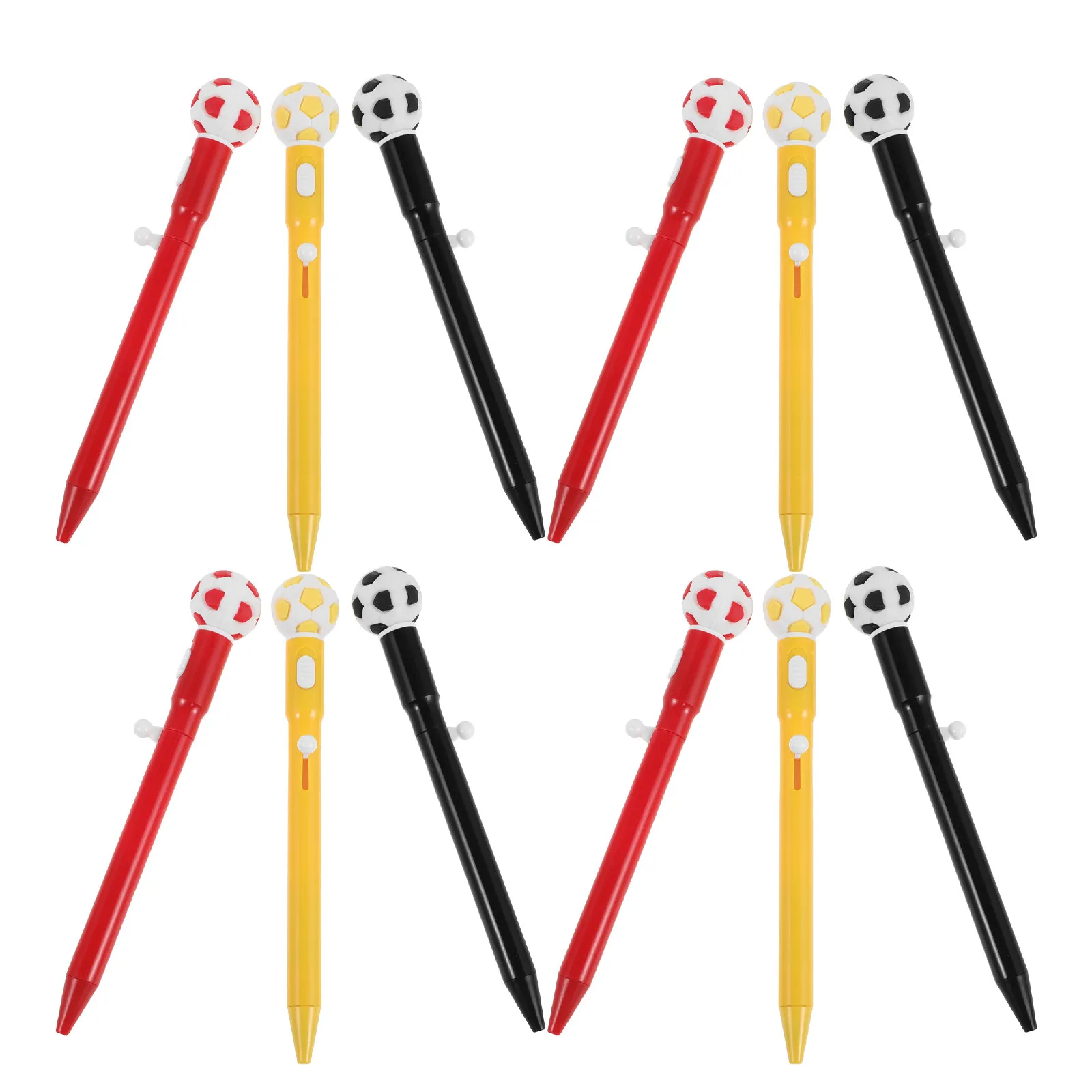 

Набор из 12 мини-шариковых ручек в форме футбольного мяча, выдвижные, для плавного письма, подарочные ручки в виде футбольных мячей для учителей, призов, подарочных коробок, на день рождения, для класса