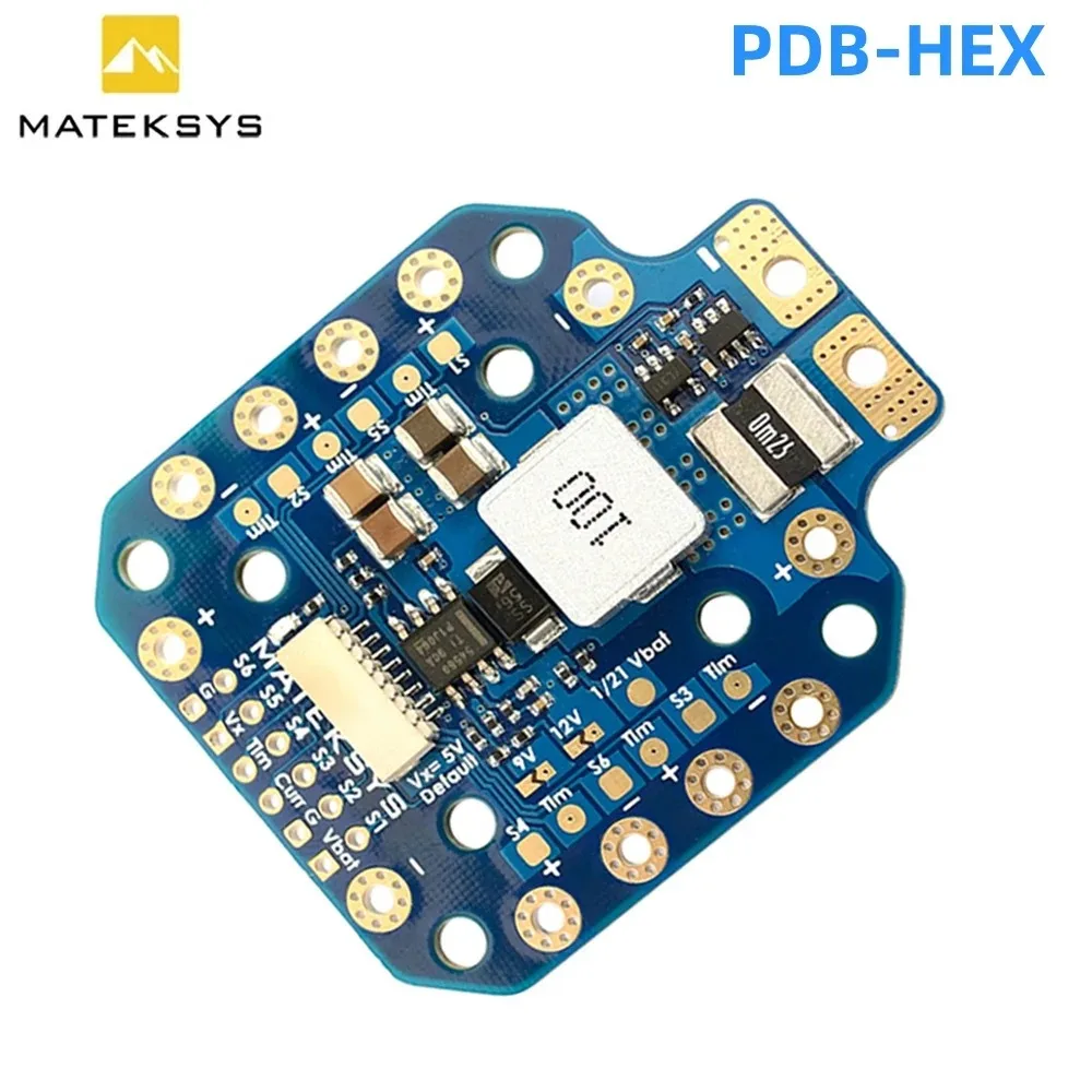 MATEK PDB-HEX 2-12S 5A 5V/9V/12V BEC Power Distribution Board PDB Outputs High Precision Current Sense for FPV Racing Drone