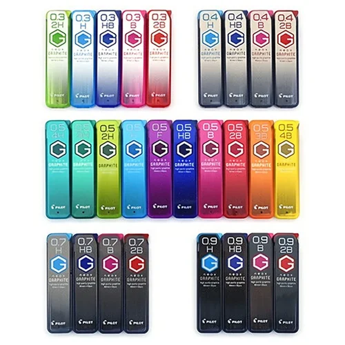 Imagen 2 del producto Lápiz mecánico de piloto japonés, plomo de alta pureza, 0,3/0,5/0,7/0,9mm, HB 2B, duro para romper, suministros escolares bonitos, 1 Uds.