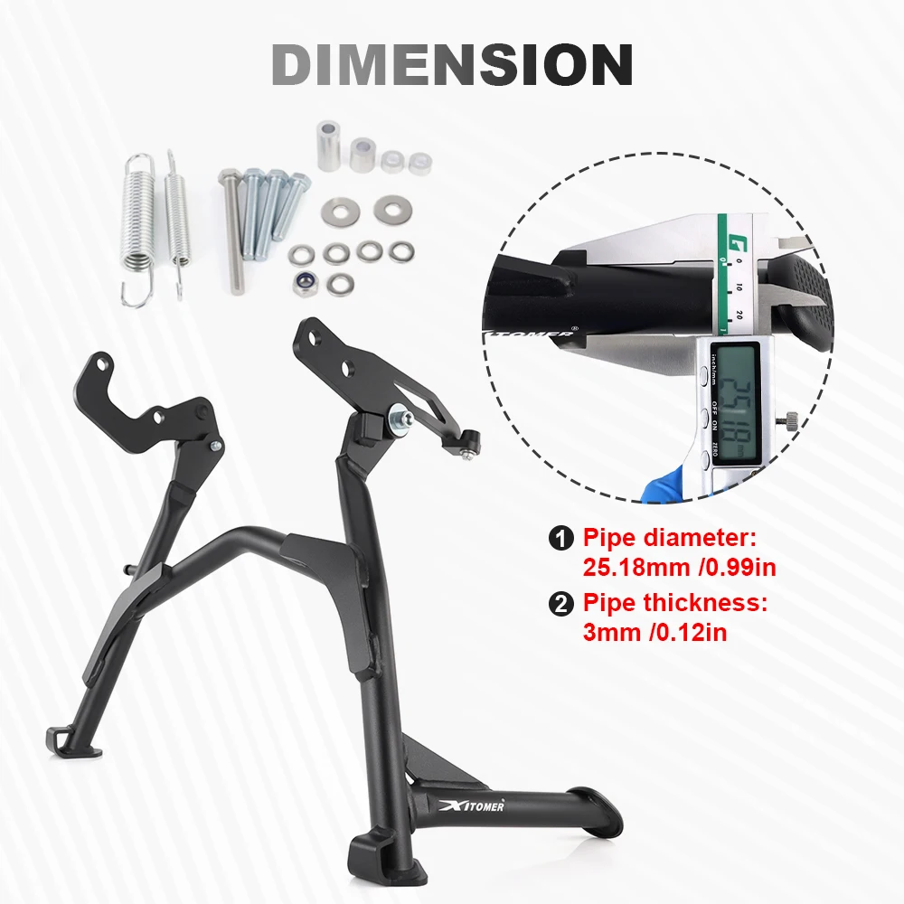 For Yamaha Tenere 700 XTZ690 2019 2020 2021 2022 2023 2024 2025 Motorcycle Black Kickstand Centerstand Foot Center Stand Holder