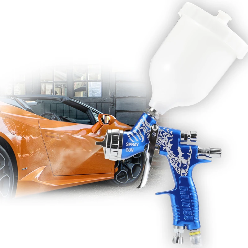 

For DevilDiss PRO LITE 1.3mm TE20 Gold Tool Pistol Spray Gun Paint Cars 600ML CUP