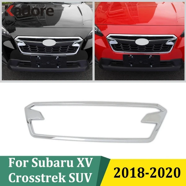 

Для Subaru XV Crosstrek SUV 2018 2019 2020 хромированная центральная решетка, гоночные грили, молдинги, наклейка, внешние аксессуары