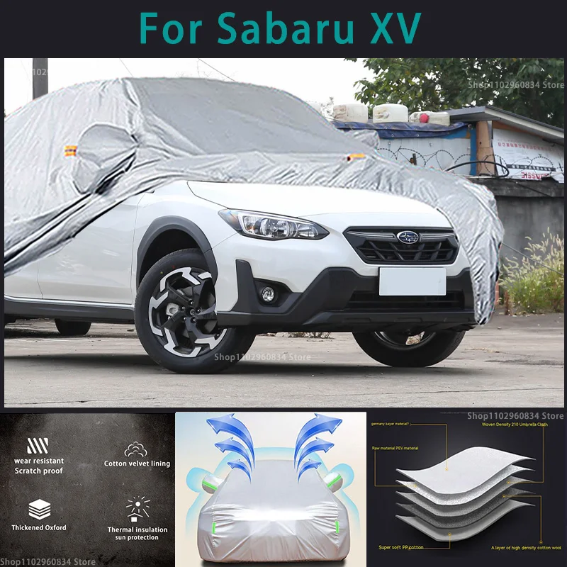 

For Sabaru XV 210T Full Car Covers Outdoor Sun uv protection Dust Rain Snow Protective Anti-hail car cover Auto car cover