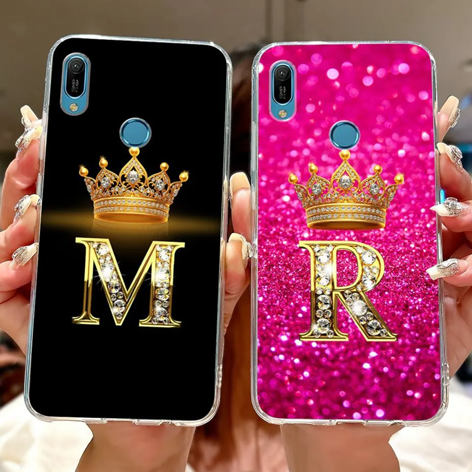 2025 New Letter Phone Case For Huawei Y6 (2019) / Y6 Pro 2019 / Y6 Prime (2019) MRD-LX1 LX2 LX3 Clear TPU Soft Silicone Cases