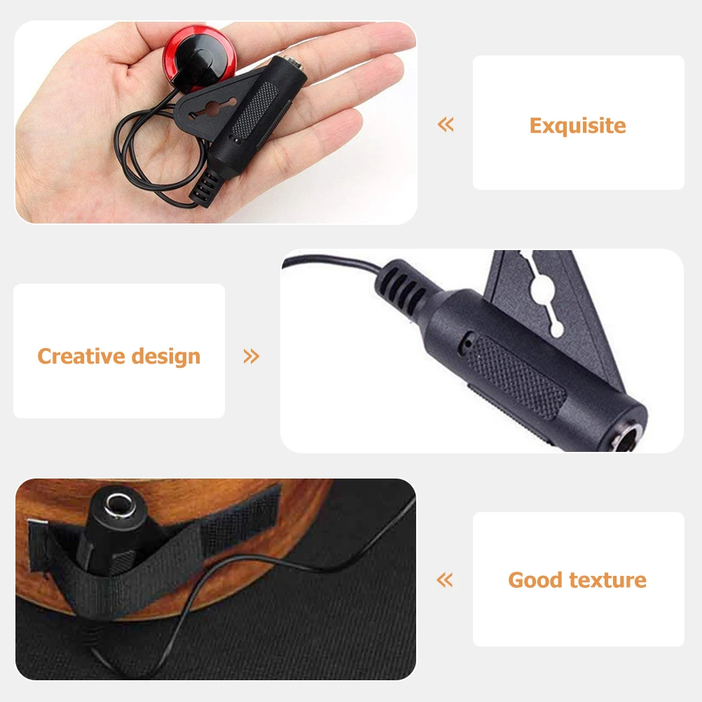 

Acoustic Guitar Pickup Sound Hole Transducer Self Adhesive Easy Installation Plastic Musical Instrument Accessory Long Service