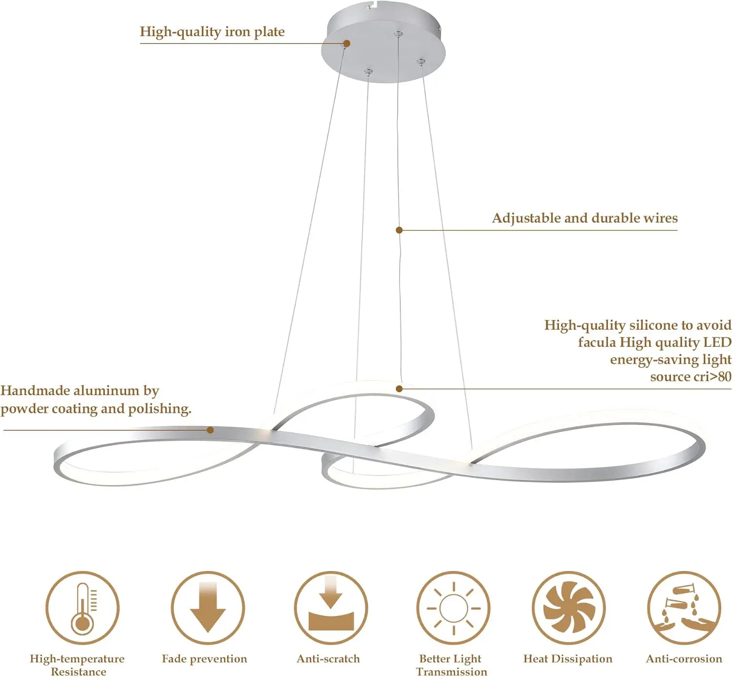 Led Kroonluchter Eetkamer Hanglamp Creatieve Kroonluchter Afstandsbediening Kleur/Helderheid 3000