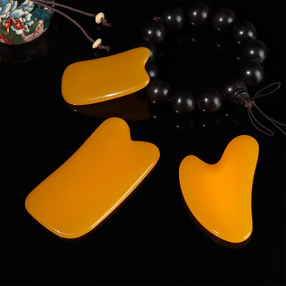 Durable Resin Guasha Board SPA Massage Scraping Heart Shape Face Massager Acupuncture Scraper Skin Care Tool Massage to Relax