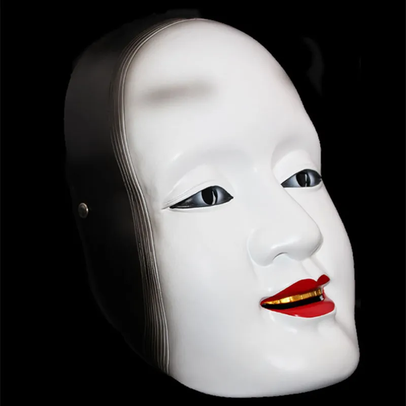 Senior Resin Prajna Cosplay Mask, Japanese Noh, Halloween Party Costume, Face Props