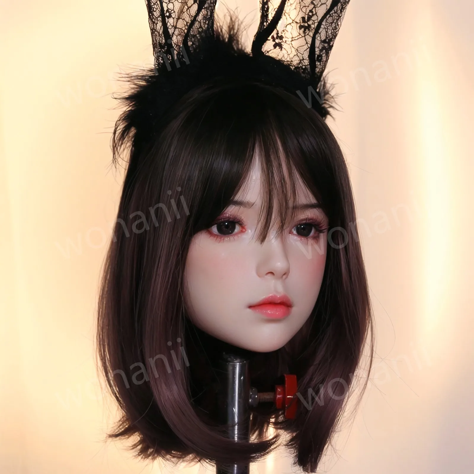 نموذج رأس أنثى واحدة، لعبة ذكر للبالغين، نسيج ناعم، صديقة مثالية، مادة TPE، رأس أنثى مقلد (بدون ملحقات شعر