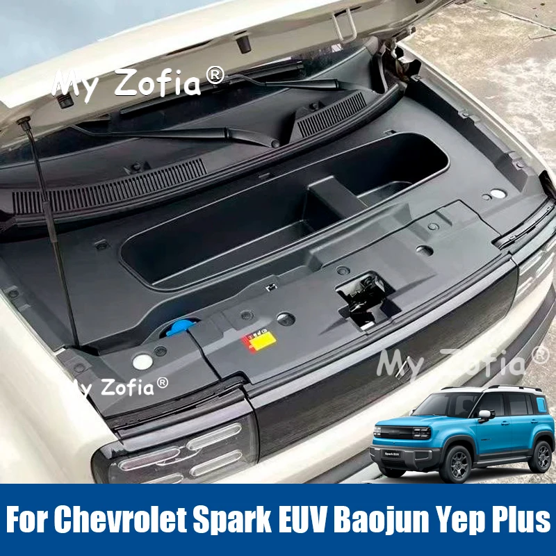 

For Chevrolet Spark EUV Baojun Yep Plus 2025 2026 Car Front Trunk Storage Box Waterproof Organizer Engine Container Accessories