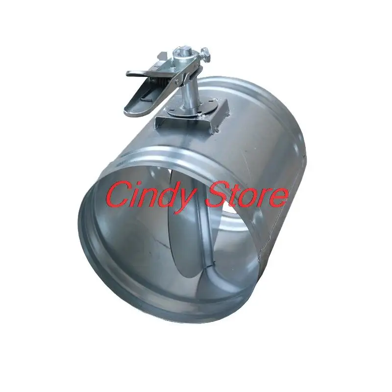 1PC 100mm 120mm 150mm 200mm Galvanized iron sheet duct damper manual air volume control valve butterfly valves for spiral duct