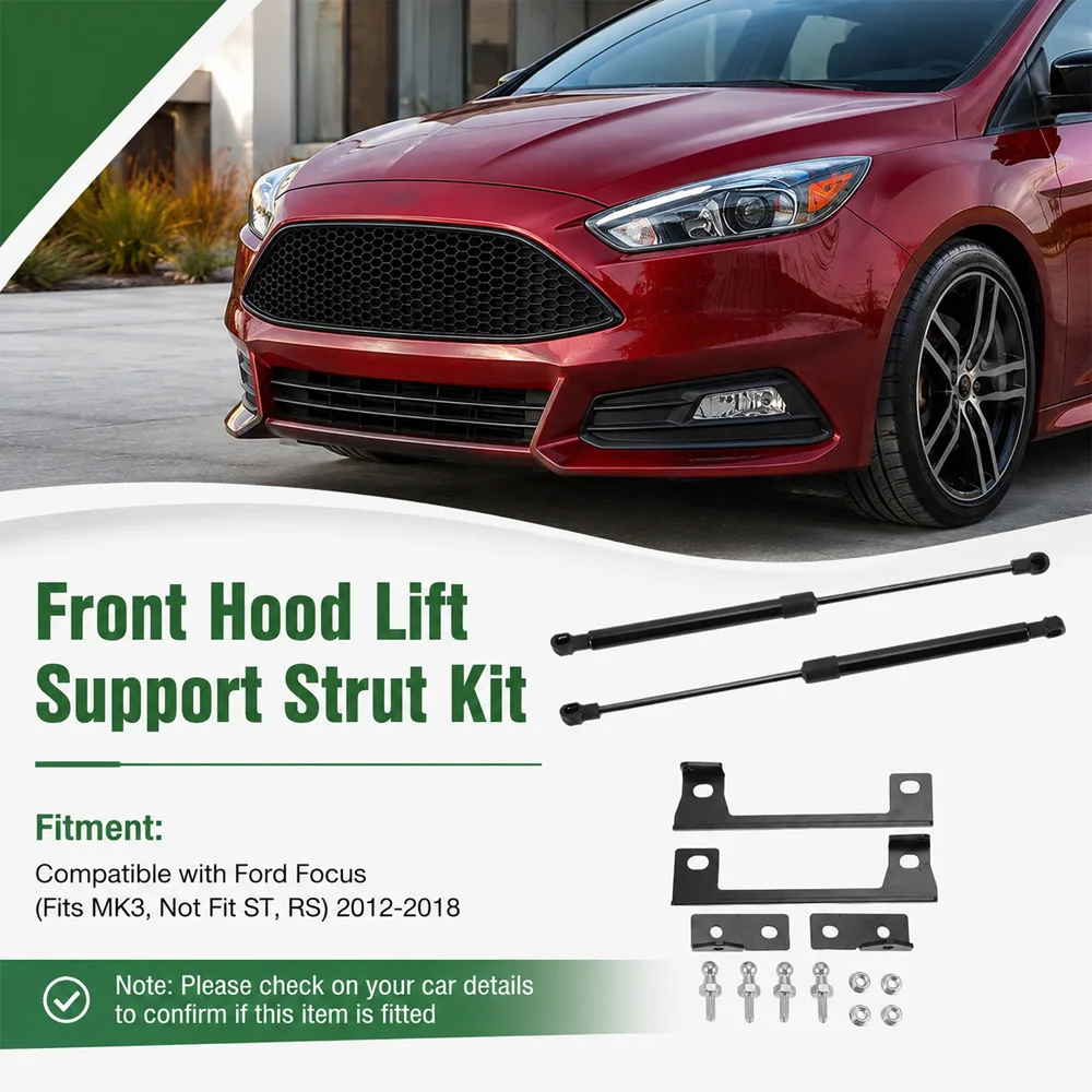 For Ford Focus MK3, Not Fit ST, RS 2012 2013 2014 2015-2018 Car Front Engine Cover Hood Shock Front Hood Lift Support Strut Kit