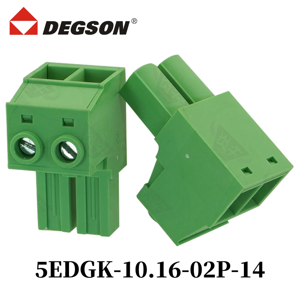 

10Pcs DEGSON 5EDGK-10.16-04P-14-00ZH Pluggable PCB Terminal Block Green KF5EDGK 2P~12P PC16-ST Phoenix Contact 57A 600V