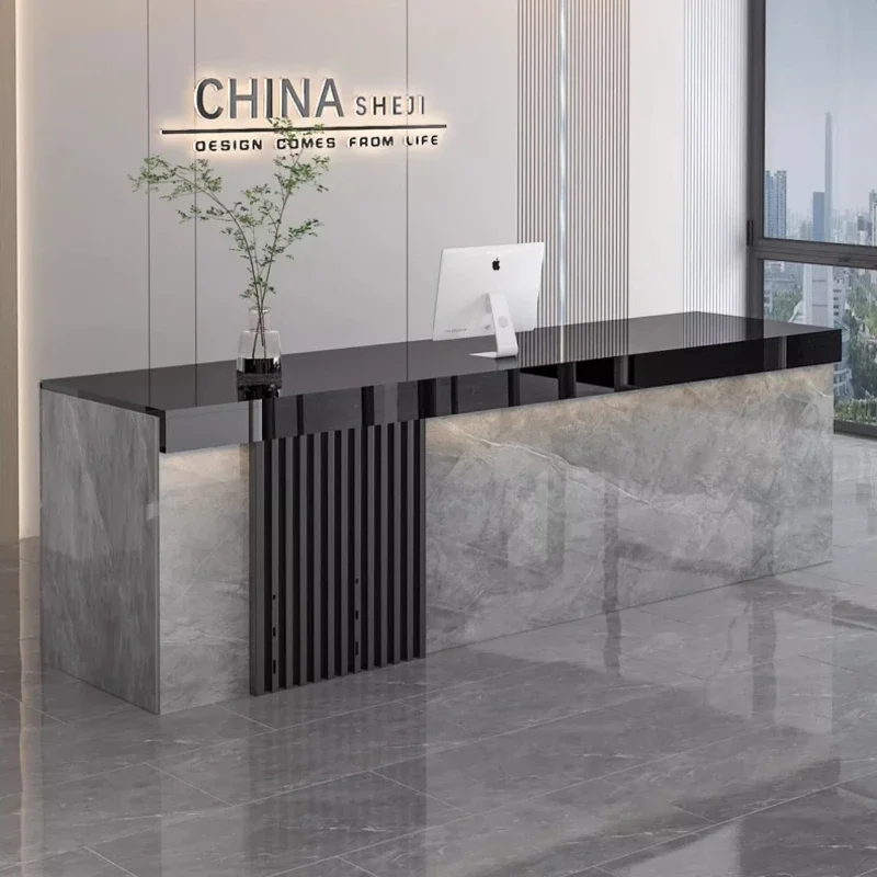 Modern Beauty Salon Reception Desks Clinic Business Recepcion Mostrador Furniture Design Clinic Front Desk Reception Counter