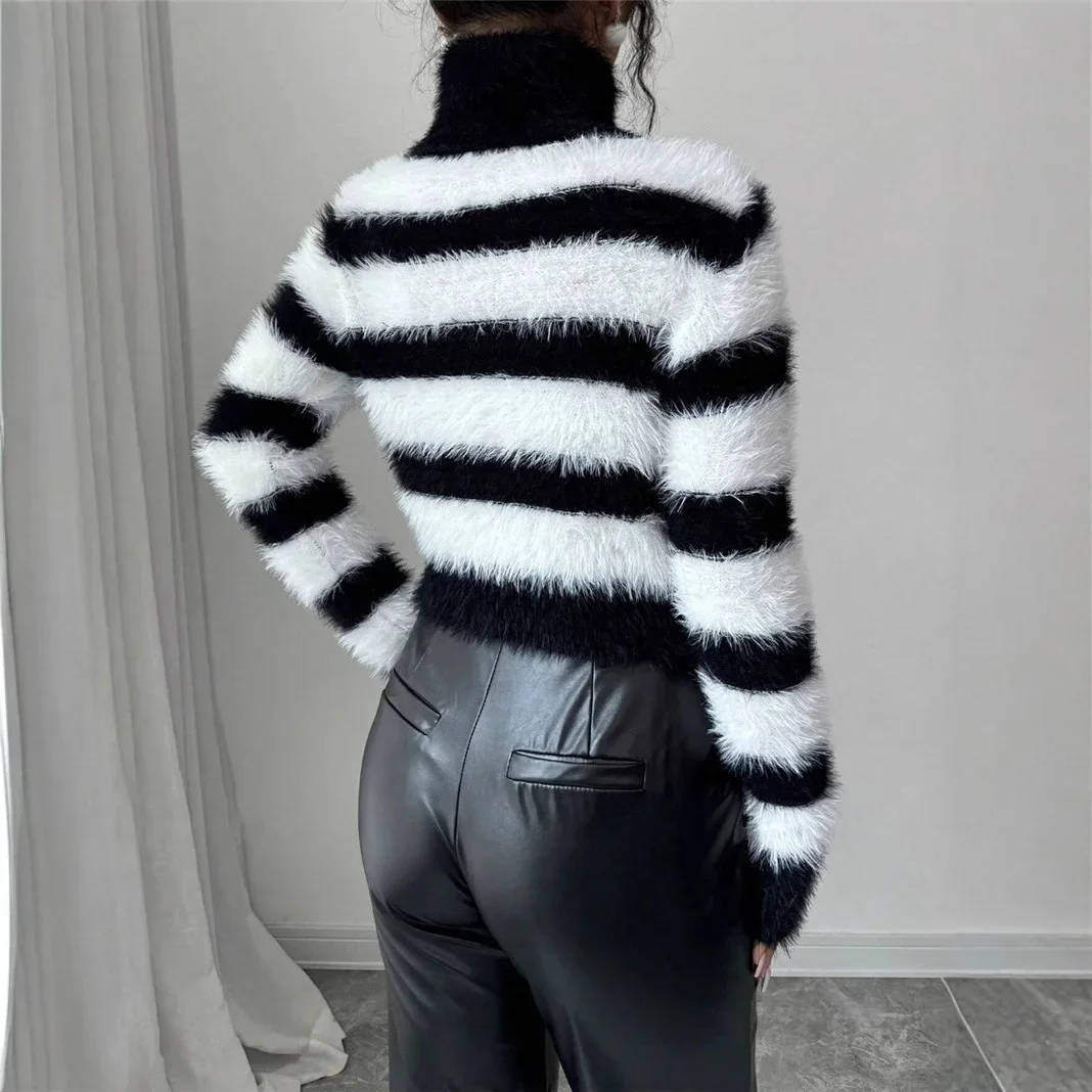 Women Keep Warm In Winter Sweater,Pullovers,Wweater Women,Womens Sweaters,Womens Clothing,Striped Sweater,Tops Women 2024