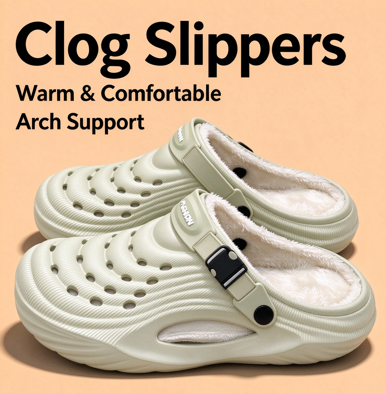 Men's Cotton Clogs Winter Slippers Outdoor Driving  Anti Slip and Two Wear Shoes Thick Soled Warm Cotton Slippers for Me & Women