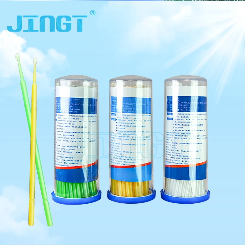 

JINGT 400Pcs Dental Disposable Micro Applicator Brushes Fine Soft Brush Tips Composite Bonding and Orthodontics Dentistry Tools