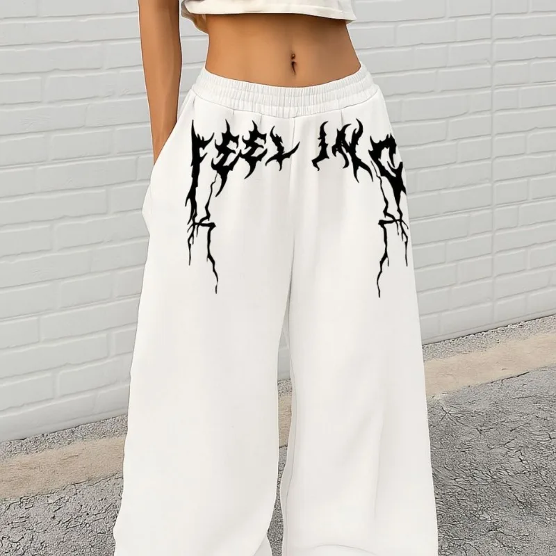 Wide Leg Pants Gothic Y2K Style Sports Pants Autumn and Winter New Casual Unisex Pants