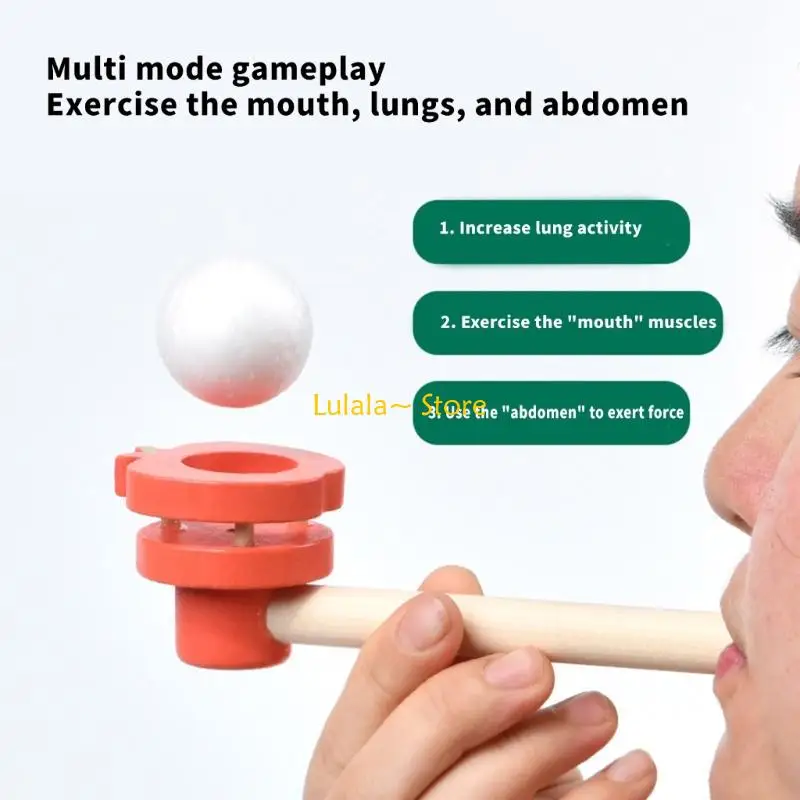 Y4QA 2PCS Breath Training Ball Blowing Toy For Children Educational Party Activity