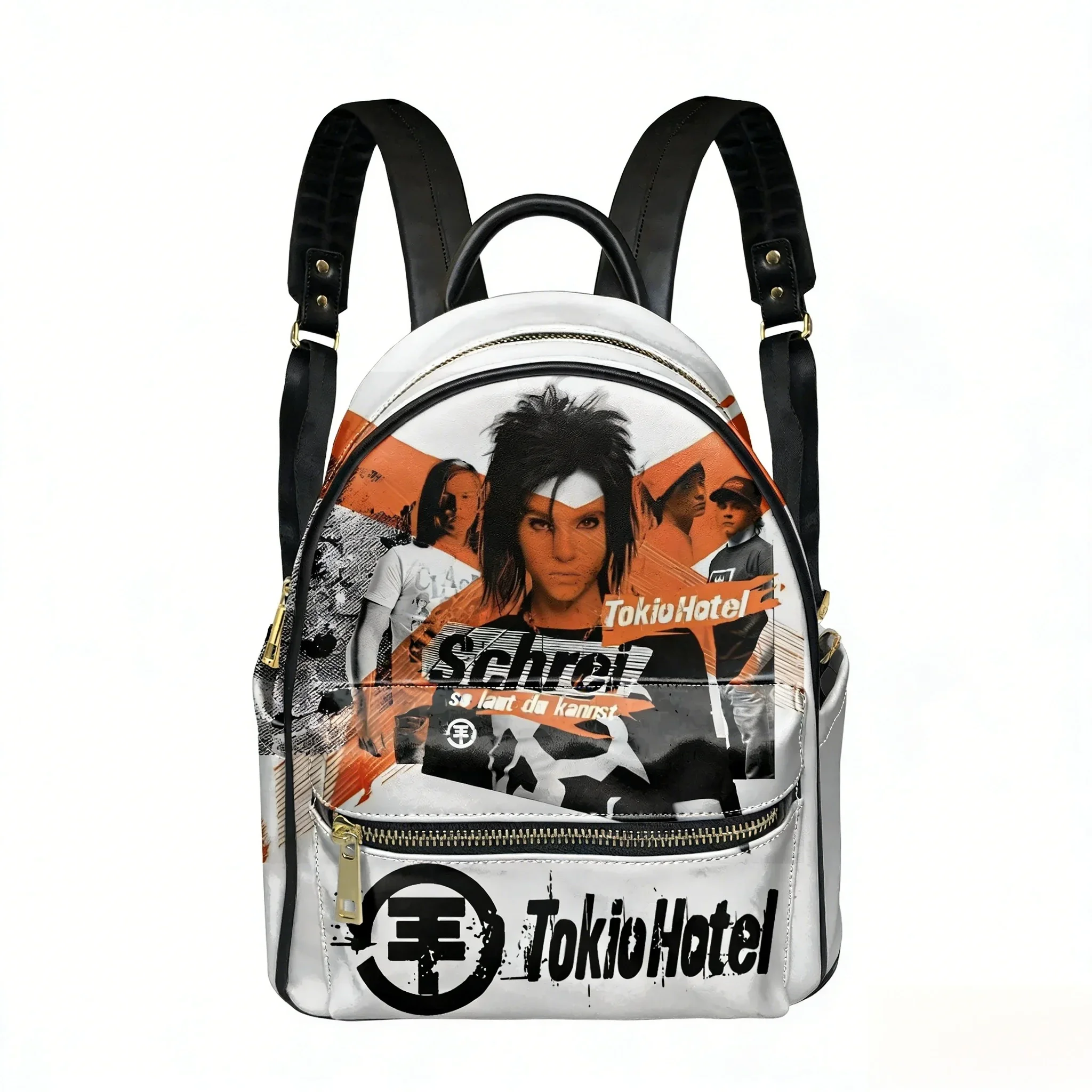 Tokio Hotel Rock Band Backpack Womens Men Personalized Double Shoulder Bag Business Travel Bookbag Rucksack Gift Daypack