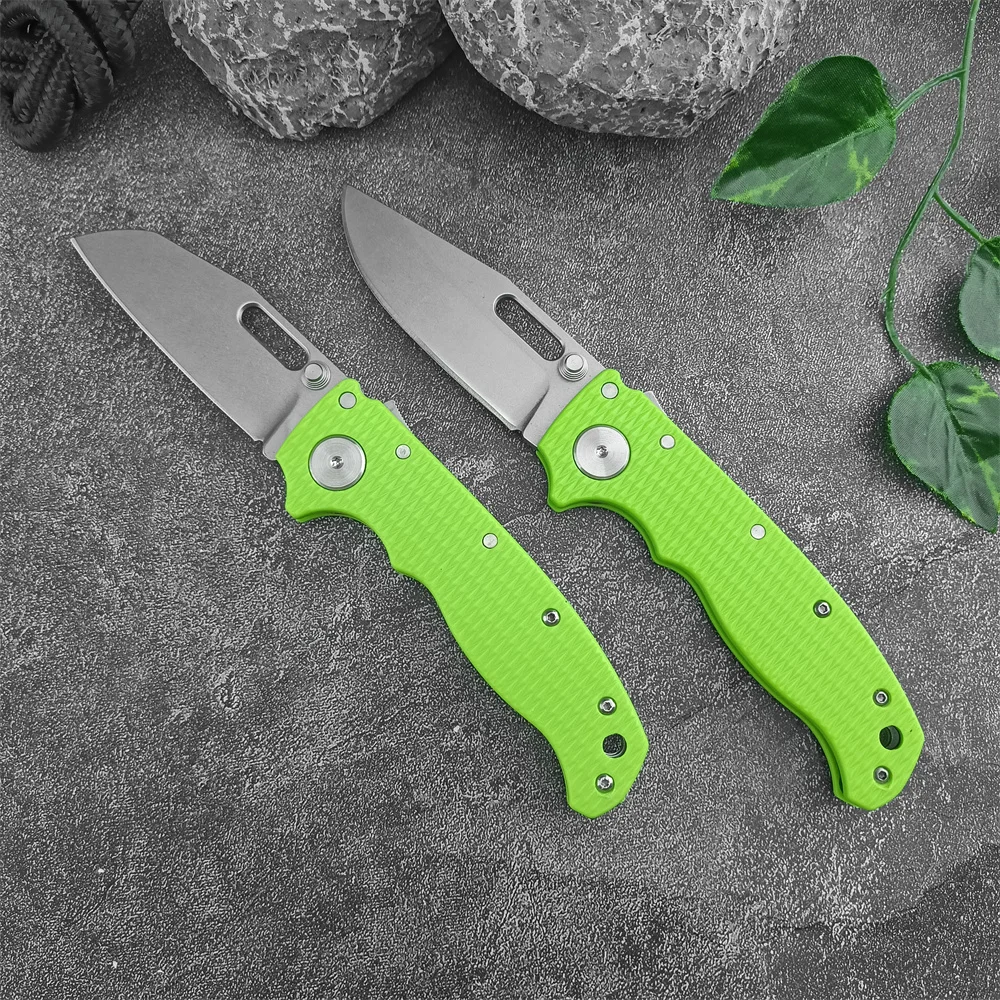 AD20 Manual Flip Folding Knife D2 Blade Pocket Knife Outdoor Adventure Survival Knives Camping Hunting Utility Tool G10 Handle