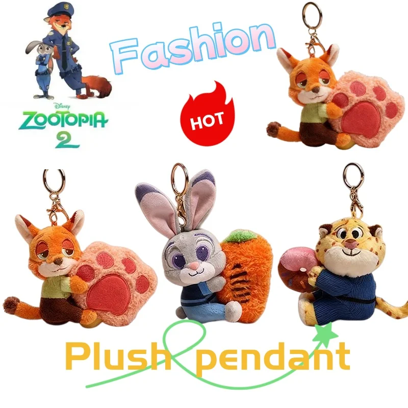 

Disney Judy Hopps Nick Wilde Plush Keychain Cute Fashion Cartoon Personalized Creative Plush Pendant Birthday Gift for Friends