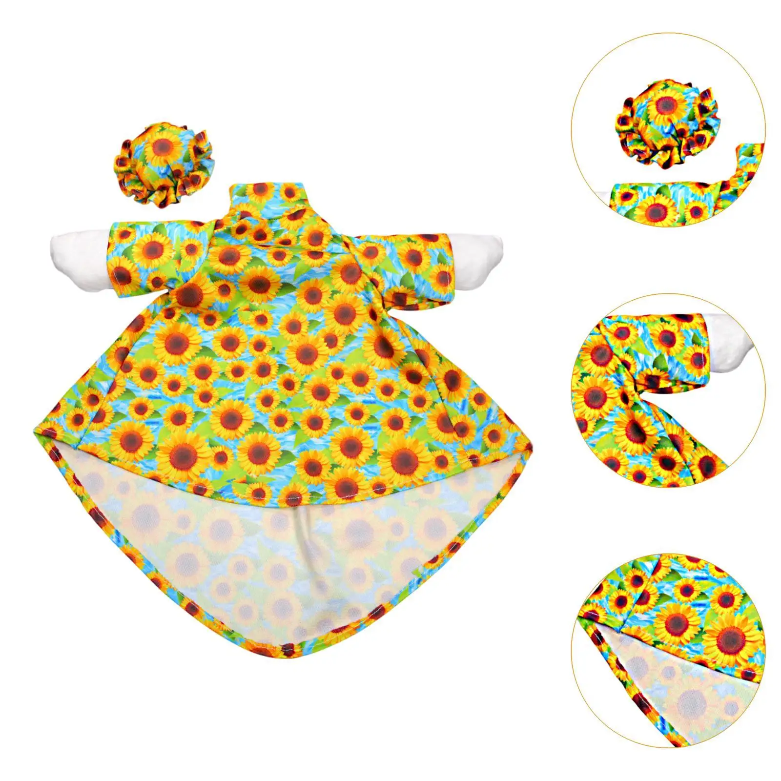 Goose Figurine Outfit Funny Sunflower Costume for Spring Summer Garden Porch