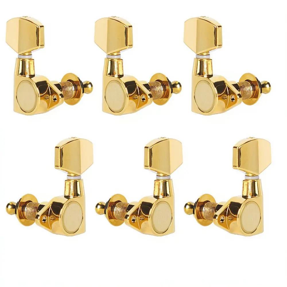 Aimanse Replacement Tuning Pegs Guitar Machine Heads Sealed Chrome Black Tuners For Folk Classical Ukulele Repair Hardware
