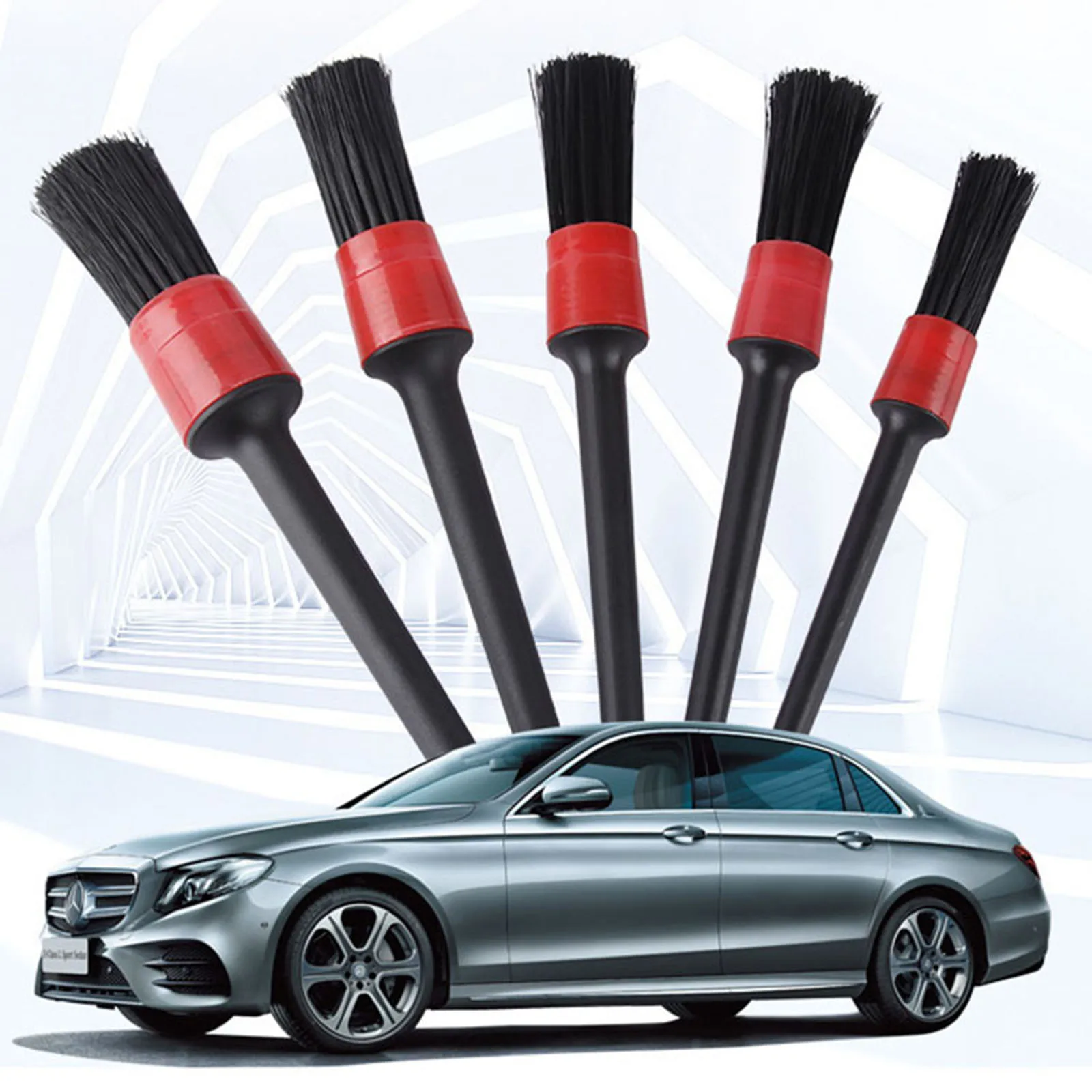 

5Pcs/Set Detailing Brush Car Detailing Brush For Car Cleaning Detailing Brush Dashboard Air Outlet Wheel Brushes Wash Tool