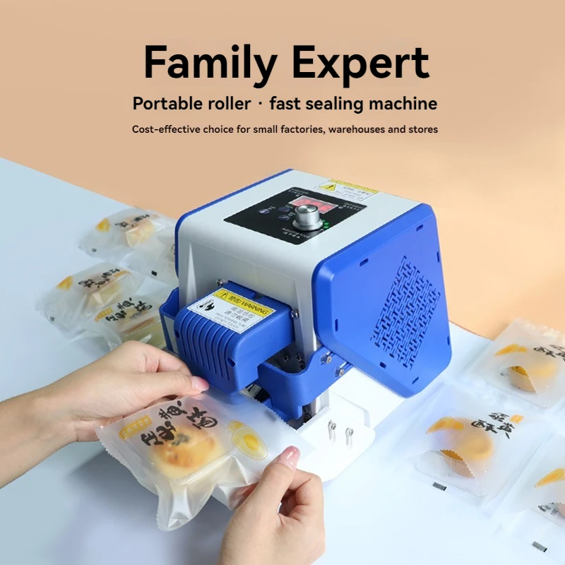Home Commercial Snow Egg Yolk Crisp Automatic Continuous Packaging Nougat Tea Mooncake Bag Heat Sealing