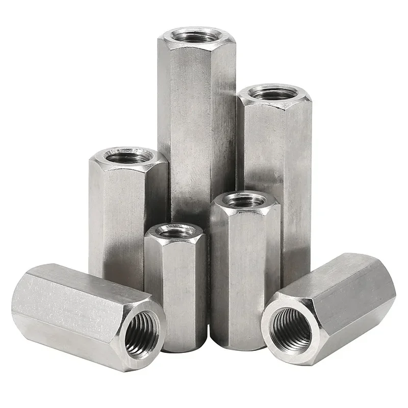 M3~M8 Stainless Steel Left And Right Thread Hexagon Hex Extend Long Lengthened Rod Connector Joint Sleeve Tubular Coupling Nut