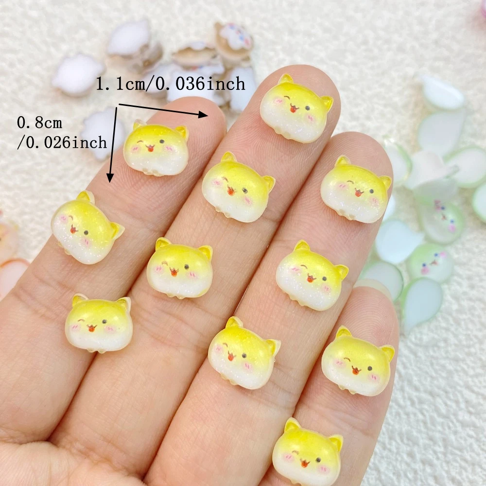 50Pcs New Cute Resin Mini Zodiac Cartoon Animals Series Flat Back Manicure Parts Embellishments For Hair Bows