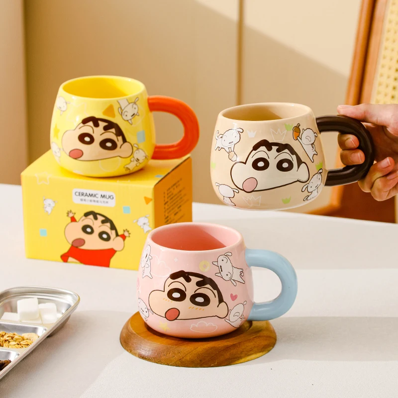 Crayon Shin-chan Mug Official License Household Use Ceramics Coffee Breakfast Milk Cup Couple Ornaments A gift for my friend 1
