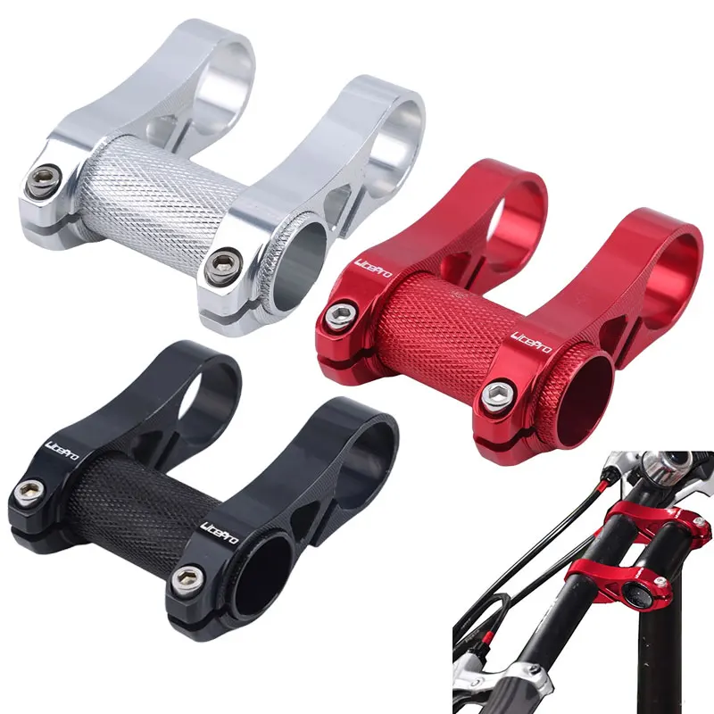 Bicycle Handlebar Extension Adjustable Double Stem Folding Bike Stem BMX Stem Riser Bicycle Handlebar Stem Extender