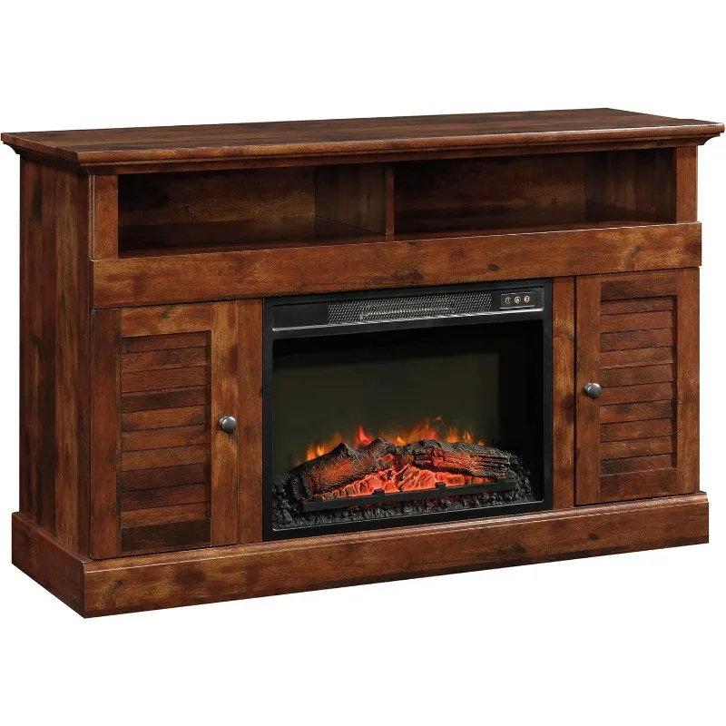 Wood Television Stands Entertainment Centers Media Fireplace, for TVs up to 60