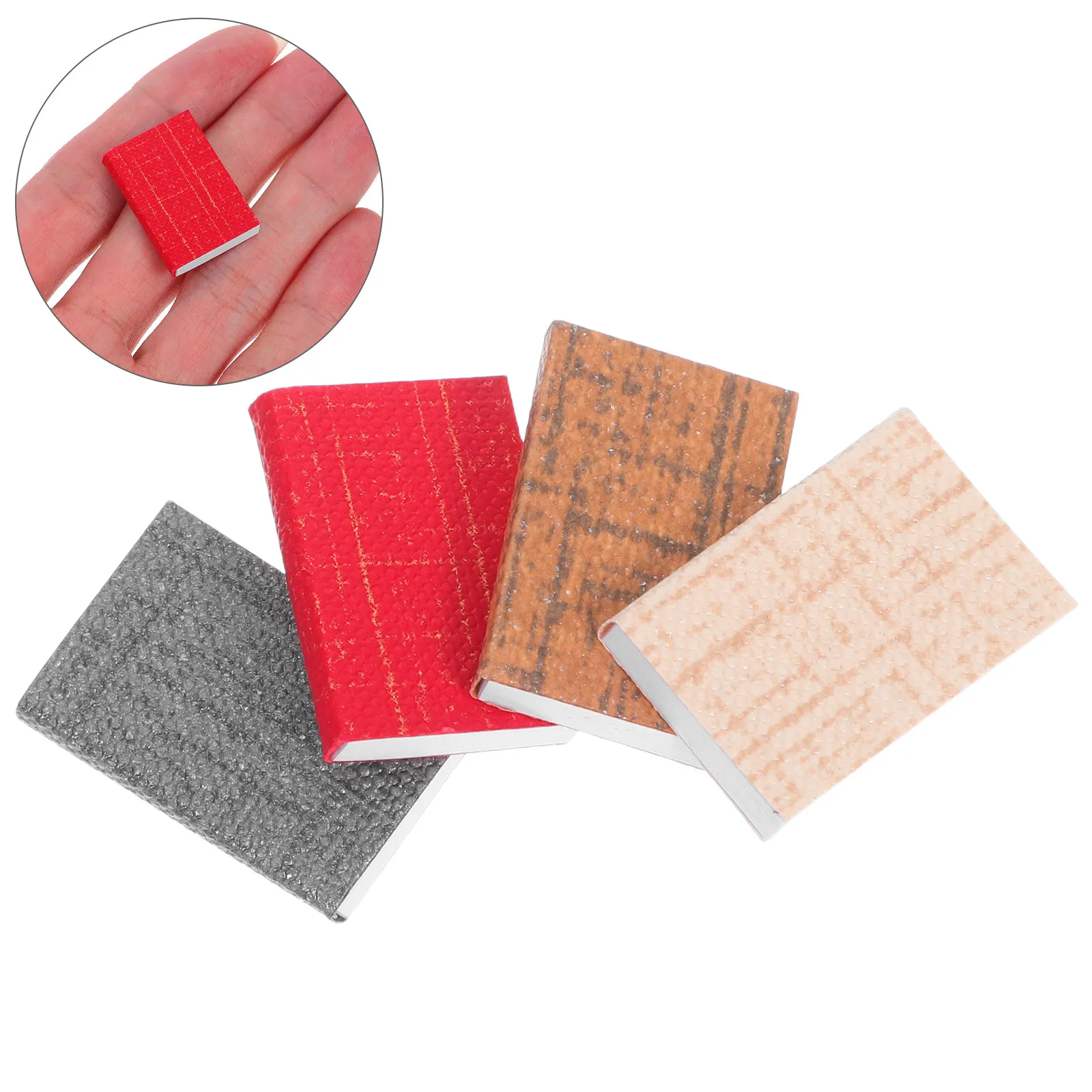 

16Pcs Miniature Books 1:12 Scale Elegant Design Functional Pages for Dollhouse Study Room Library Decor Collection Display