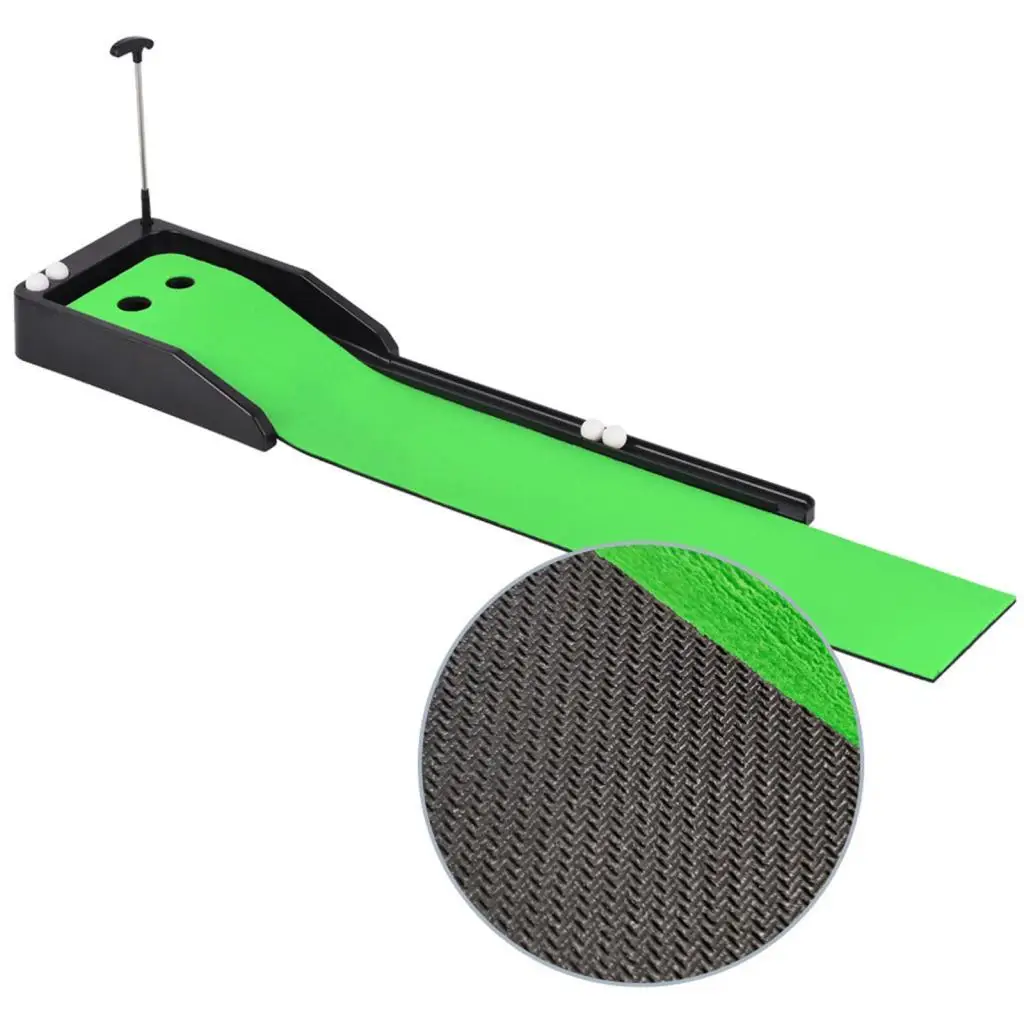 Mini Golf Set Tabletop Putting Practice Mat with Non Slip Base Fairway Track for Kids Adults Office Home
